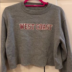 Brandy Melville cropped fleece sweatshirt